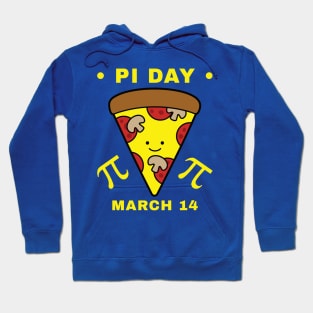 Pi Day March 14 Kawaii Pizza Slice Hoodie